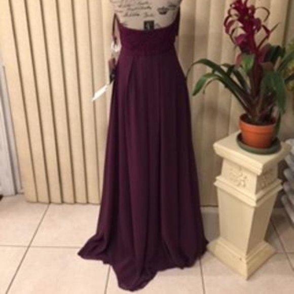 Simply Elegant Eggplant Strapless Formal Gown 8 - Picture 4 of 6